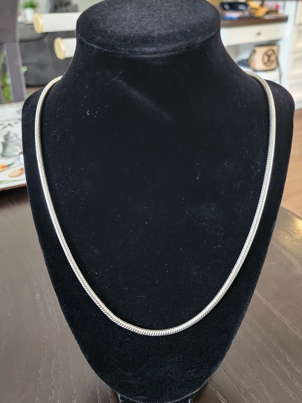 Sterling Silver Herringbone Necklace - Silver